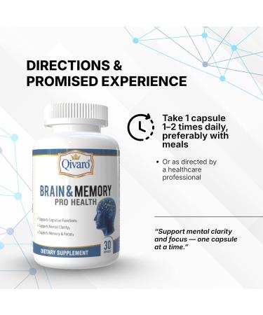 Brain & Memory Pro Health - Natural Support for Cognitive Function - Mind & Memory Supplement for Brain Health - Vegan and Non-GMO - Made in USA 30 Capsules - Buy Online on GoSupps.com