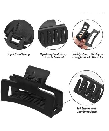 5 Pcs Hair Claw Clips-Nonslip Large Claw Clip Strong Hold Hair Clips Suitable for Women Fashion Hair Styling Accessories Multicolor - Buy Online on GoSupps.com