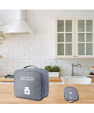 Buy Aheagou 2-Piece Waterproof Medication Bag - Large Capacity Emergency Storage for Home Office Travel & Outdoor - Gray - Buy Online on GoSupps.com