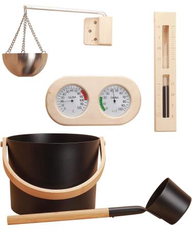 High-Quality 7L Sauna Complete Set | Premium Accessories Thermometer/Hygrometer Long-Stemmed Spoons & More - Shop Internationally - Buy Online on GoSupps.com