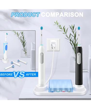 Electric Toothbrush Holder Replacement for Braun Oral B with Storage Cover and Charger Stand - Buy Online on GoSupps.com