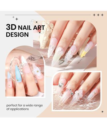  SUPWEE 3D Nail Gel - 14g - Non-Adhesive Solid Builder Gel - With Nail Brush - Embossed Pattern - Salon Hard - DIY at Home - White - Buy Online on GoSupps.com