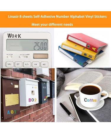 8 Sheets Letter Stickers  1008 Alphabet Stickers 1 inch Vinyl Self-Adhesive Sticker Letters  Black Alphabets ABC Stickers  for DIY Mailbox House Numbers  Scrapbooking Embellishments & Decorations A4 Sticker - Buy Online on GoSupps.com