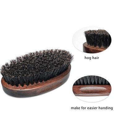 Wooden Boar Bristle Beard Brush - Hannana Classical Black Walnut Style Handle | Beard Straightener for Softening and Cleaning - Perfect Gift for Men (1 Pack) - Buy Online on GoSupps.com