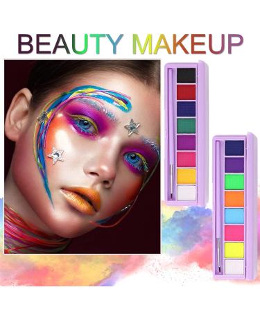 QIUFSSE 2 Packs Water Activated Eyeliner Palette - 16 Colors, UV Glow, Highly Pigmented Neon Eyeliner Set - Buy Online on GoSupps.com