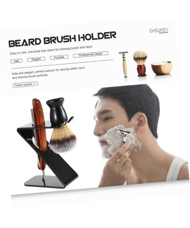 Fomiyes Men's Razor Brush Holder - Acrylic Stand for Manual Shaving Brushes | Durable & Stylish Shaving Tool Organizer - Buy Online on GoSupps.com