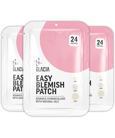 Pimple Patches by Glacia 72 Pack of Hydrocolloid Patches Spot Patches for All Skin Types Spot Stickers Made With Natural Oils Tea Tree and Calendula For Fast Acting Skincare 1 count (Pack of 72) - Buy Online on GoSupps.com