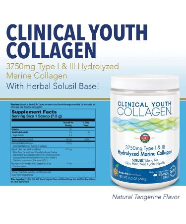 Buy KAL Hydrolyzed Marine Collagen Tangerine 3750 mg - 10.5 oz for Healthy Skin & Joints - Buy Online on GoSupps.com