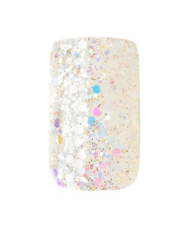KISS Gel Fantasy Press On Nails - How Dazzling Silver Medium Square | 28 Nails Glue & Mani Kit Included - Shop Internationally - Buy Online on GoSupps.com