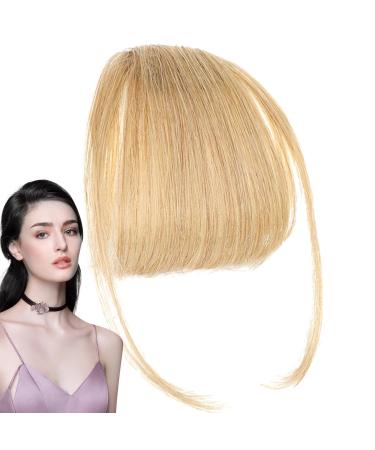 Generic Bang Extensions Clip Human Hair - French Bangs Clip on Hair Bangs Extensions Neat Bangs Hair Extension French Bangs Clip On Fake Bangs Fringe Stylish Fringe Hairpieces for Dinner Date gold