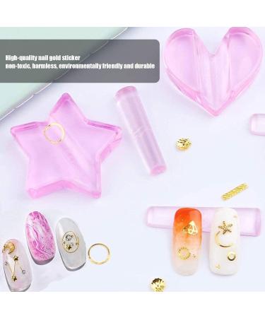 Embossed Mold Nail Tools Nail Charm Mold Gold Stickers Decals Decoration Embellishment Bending Supplies Heart Shape Nail Art Equipments Metal Frame Bending Curve Shaping Press Tools - Buy Online on GoSupps.com