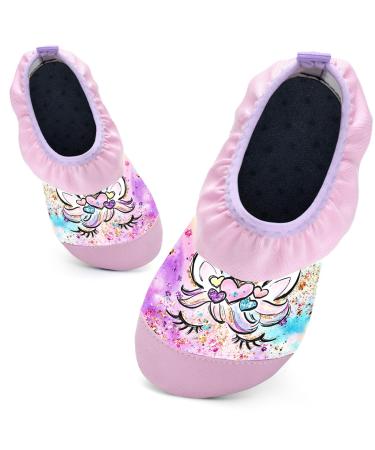 Children's bathing shoes swimming shoes water shoes girls baby beach shoes aqua shoes quick drying for beach pool (DJS pink 18/19)