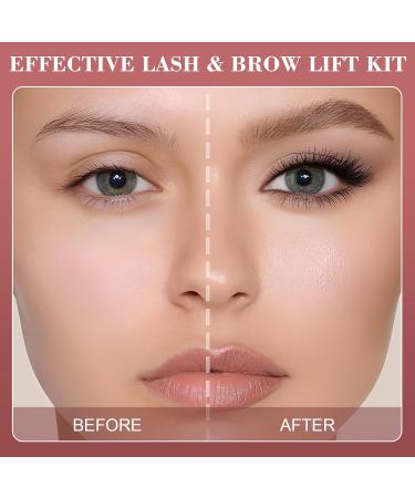 Professional 4 in 1 Lash Lift & Brow Lamination Kit Long-Lasting Eyelash Perm & Eyebrow Color Solution for Salon & Home Use - Buy Online on GoSupps.com