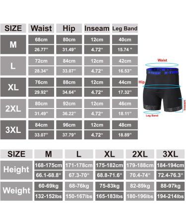 X-Tiger Men's Bike Underpants | 5D Padded MTB Shorts | Comfortable Cycling Pants 3XL - Buy Online on GoSupps.com