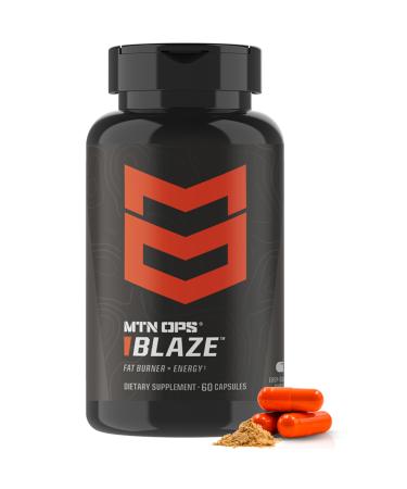 MTN OPS Blaze Fat Burner & Thermogenic Metabolism Booster for Weight Loss 210mg of Caffeine per Serving Caffeine Pills for Energy Boost 30 Servings