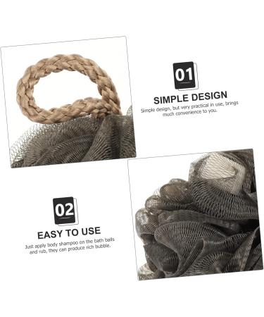 4pcs Exfoliating Bath Scrub Balls - Mesh Shower Sponges & Poufs for Ultimate Body Scrub | Portable Cartoon Loofas - Buy Online on GoSupps.com