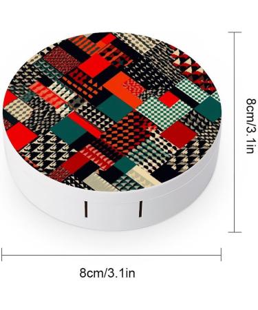 Buy Diagonal Geometric Pattern Contact Lens Case | Durable Plastic Travel & Care Box for Easy Lens Storage - Buy Online on GoSupps.com