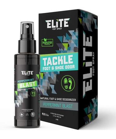 Elite Sportz Shoe Deodorizer - 4 oz Foot Spray and Shoe Odor Eliminator - No More Smelly Shoes or Stinky Feet with our Peppermint Shoe Freshener - Small Gift for Men & Women