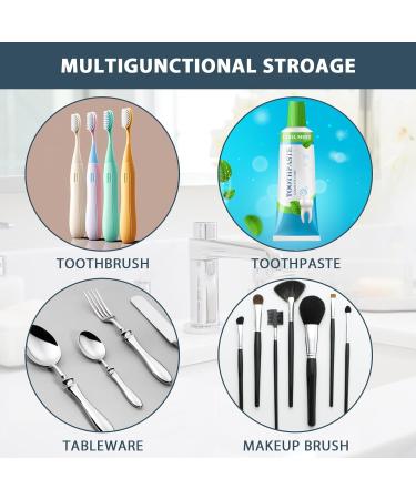Comnico Portable Travel Toothbrush Holder - Anti-Dust Organizer with Cover for Camping Business School & Bathroom - White - Buy Online on GoSupps.com