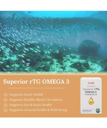 (Pack of 2) Hi Well Premium Superior rTG Omega 3 90Vegetable Softgel Capsules - Buy Online on GoSupps.com