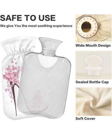 High Heel Hot Water Bottle with Butterflies | 1L BAP-Free Small Hot Water Bag for Pain Relief - Ideal for Bed Hands & Feet - Buy Online on GoSupps.com