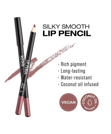 kiss new york Professional Slim Lip Pencil - Creamy Soft Lip Liner for Smooth & Long-Lasting Mauve Lip Color - Water-Resistant Lip Crayon for Natural Lip Makeup - Buy Online on GoSupps.com