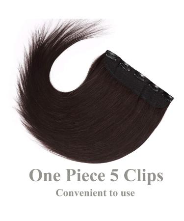 Buy Dark Brown Clip-In Hair Extensions | Thick Real Human Hair Weft 22 | 100g for Volume - Buy Online on GoSupps.com