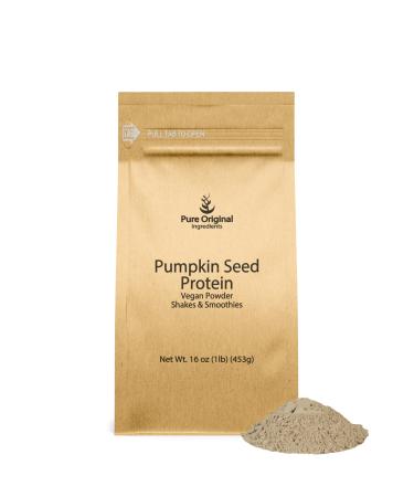 PURE ORIGINAL INGREDIENTS Pumpkin Seed Vegan Protein Powder (1 lb) Nutty Flavor Breads & Smoothies Nutty 1 Pound