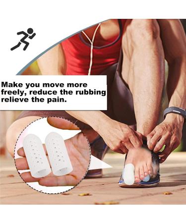 Footsihome Gel Toe Caps for Large Toes - Pain Relief & Protection | Prevent Corns Hammer Toe & Friction - 12 Pieces with Breathing Holes - Buy Online on GoSupps.com