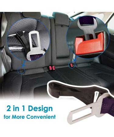 Corooci Dog Seat Belt 2021 Newest 2-in-1 DESIGN Latch Bar Attachment Pet Car Seatbelt Metal Buckle Elastic Buffered Reflective Nylon Belt Tether for Dogs Safety Belt Harness for Travel Daily Use(Purple) Purple 2 PACK - Buy Online on GoSupps.com