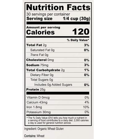 Anthony's Organic Vital Wheat Gluten 2 lb - High Protein, Vegan, Non-GMO, Keto-Friendly & Low Carb - Buy Online on GoSupps.com