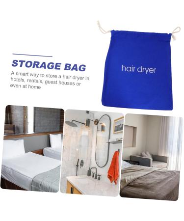 VINTORKY 1pc Hair Dryer Storage Bag Canvas Rucksack Blow Dryer Bag Drawstring Bag Black Backpack 33.00X30.00X0.50CM Blue - Buy Online on GoSupps.com