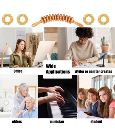 Premium Wood Fascia Roller & Massage Tools | Coffee Massage Roller Gold-Daums Rings for Relaxation & GUA SHA - Perfect Gift for Muscle Recovery - Buy Online on GoSupps.com