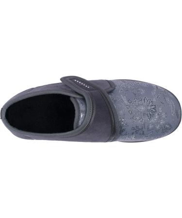 Aerosoft Ladies Velcro Low Shoe - Stretch 19 Width GH Removable Footbed Non-Slip Grey - Size 38 EU | International Shipping Available - Buy Online on GoSupps.com