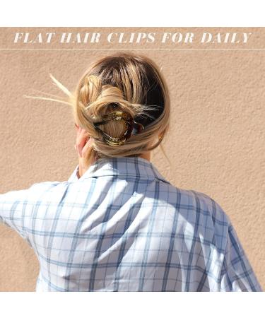 French Concord Flat Hair Clips - 6PCS Curved Hair Claw Set for Women Girls - Buy Online on GoSupps.com