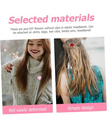 Beavorty Headbands 80 pcs headwear material artificial rose artificial silk headwear accessories flower head bride bulk 1 count (Pack of 1) Assorted Colorx4pcs - Buy Online on GoSupps.com