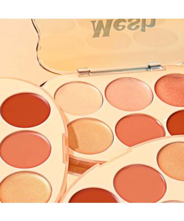  Manolyee Blush and Highlighter Palette 6 Shades Bronzer and Highlighter Face Palette | Waterproof Cream Cosmetic Kit for Natural Glow Face and Body for Evening - Buy Online on GoSupps.com