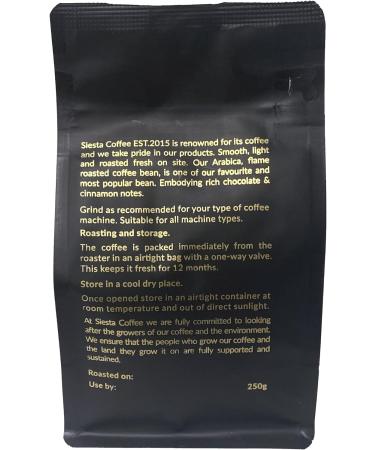 Golden Roasted Coffee Beans | Rich Arabica & Robusta Fusion | Siesta Coffee | 250g Bag Whole Bean Coffee 1 x 250g Bag - Buy Online on GoSupps.com