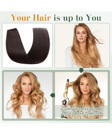 Benehair Clip in Human Hair Extensions Natural Real Hair Clip in 12Inches 40g Hair Extensions Clip In One Piece 5 Clips Human Hair Extension with Clip for Women Dark Brown #2 12Inches Dark Brown #2 - Buy Online on GoSupps.com