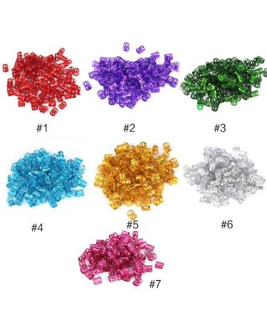 100 Pieces Hair Dreadlocks & Pearls - Colorful Adjustable Hair Braid Cuffs & Accessories in 7 Colors - Buy Online on GoSupps.com