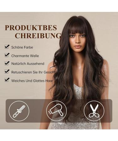 Testar Dark Brown Long Wavy Wigs for Women - Natural-Looking Synthetic Curly Ponytail Wig for Daily & Party Use - Buy Online on GoSupps.com
