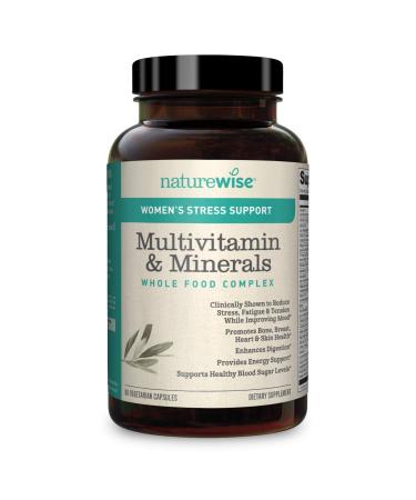 NatureWise Women s Stress Support Multivitamin & Minerals Whole Food Complex with Sensoril Ashwagandha Probiotics for Energy Focus Mood Balance (Packaging May Vary) (1 Month Supply 60 Capsule) 30.0 Servings (Pack of...