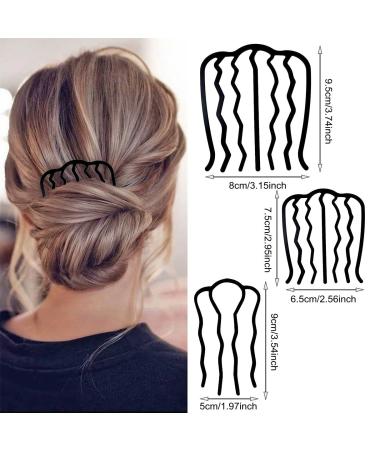 LAPOHI 6 Piece U Shape Hair Combs & Forks Set for Women - Vintage French Twist Hair Accessories - Buy Online on GoSupps.com