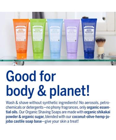 Dr. Bronner Shaving Soap - Lemongrass Lime | Refreshing and Natural Shave - Buy Online on GoSupps.com