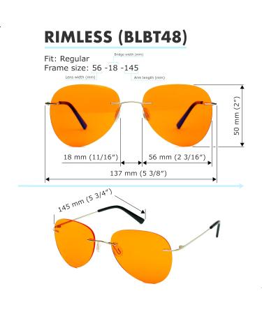 THL SLEEP Rimless Blue Light Blocking Glasses for Sleep & Migraine Relief - Titanium Frameless 99.5% Blue Light Blockers for Men & Women - Eye Strain & Fatigue Solutions - Buy Online on GoSupps.com