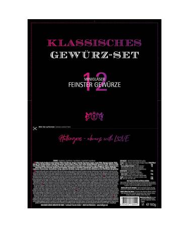 Hallingers Classic Spice Set - Handmade 12 Spice Gift Set | Perfect for Mother's Day & Father's Day | Unique Global Flavors - Buy Online on GoSupps.com