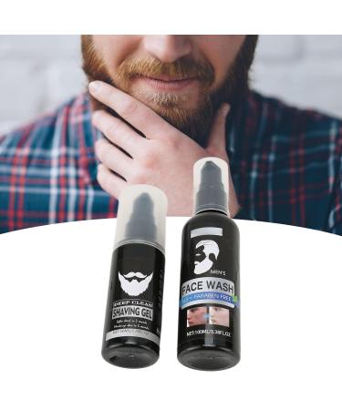Men's Face Beard Care Kit | Moisturizing Shaving Gel Refreshing Face Wash & Beard Trimming Gel - Deep Cleansing & Hydrating - Buy Online on GoSupps.com