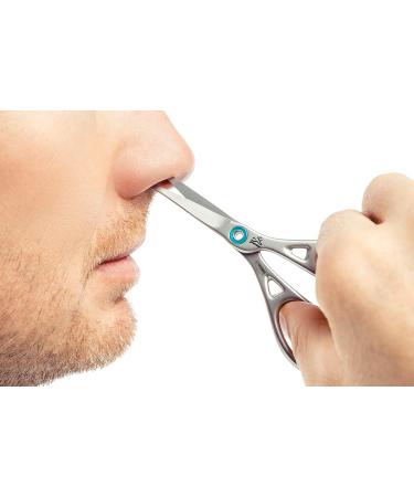 REMOS Stainless Steel Nose Hair Scissors with Ball Tip & Serration - 11 cm | Precision Grooming Tool for Safe Trimming - Buy Online on GoSupps.com