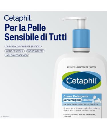 Cetaphil Moisturizing Foaming Face Wash for Normal Dry and Sensitive Skin with Aloe Vera Soothing Effect Fragrance Free 16 oz - Buy Online on GoSupps.com