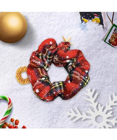 Christmas Glitter Sequin Hair Scrunchies - Red+Green Elastic Ponytail Holders for Girls & Women - 5PCS Set for Festive Hair Accessories - Buy Online on GoSupps.com